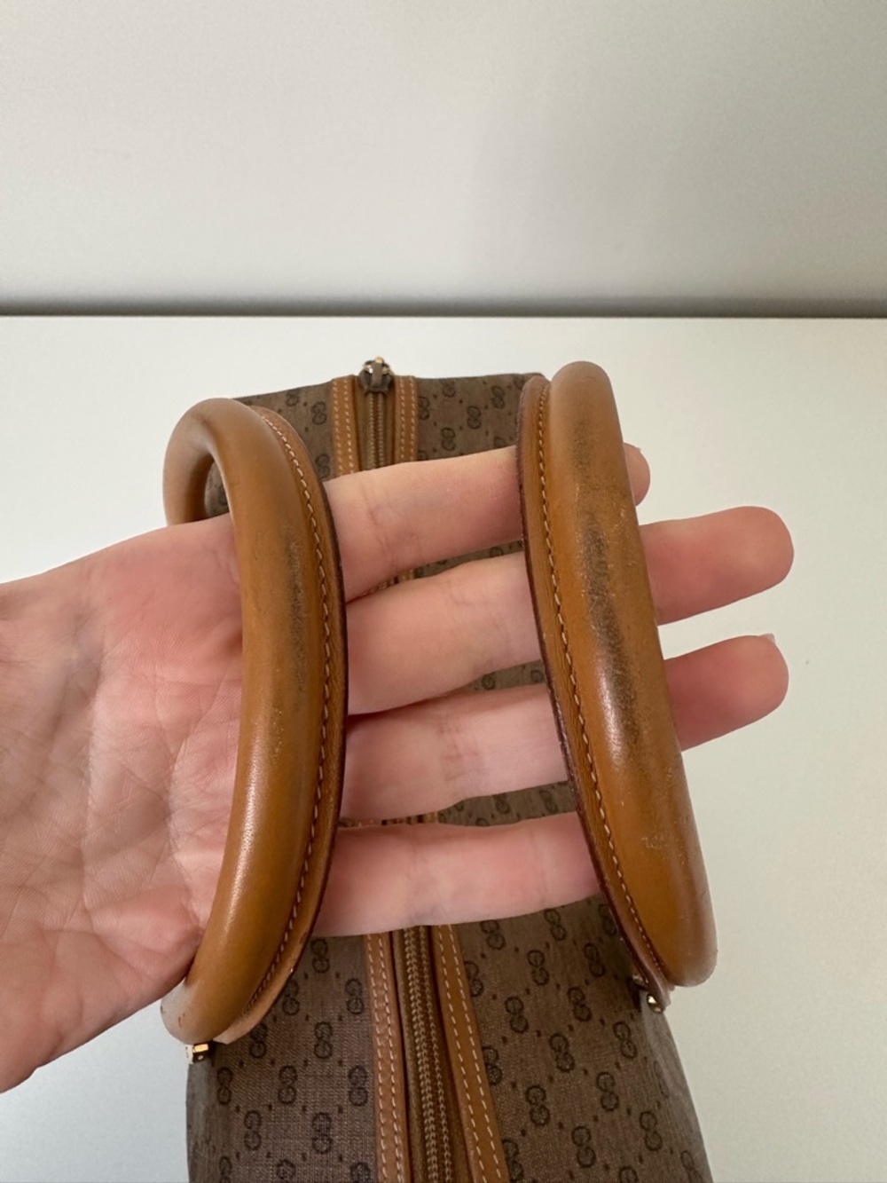 Gucci GG Monogram Leather Boston Bag - Picture 10 of 14